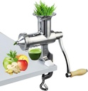 Manual Wheatgrass Juicer Desktop Clamp Wheat Grass Grinder Long Screw Shaft Wheatgrass Juicer Stainless Steel for Juicing Wheatgrass Gingers Apples Grapes