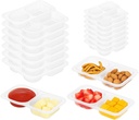 Reusable Snack Containers with Lids – Double Compartment, BPA-Free, Leakproof, Portable Mini Snack Boxes for Kids & Adults, Meal Prep & Travel (40)