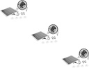 Yardwe 3sets Solar Powered Fan for Greenhouses and Rvs Portable Ventilation System for Breeding and Outdoor Use