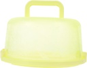 Portable Cake Box Green Plastic Cake Carrier with Handle Reusable for Birthday Party Baking and Outdoor Use