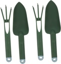 Garneck 2sets Ergonomic Garden Tools Gardening Hand Tools for Planting Includes Rake and Trowel Lightweight Plastic for Outdoor Use for Flower and Vegetable Gardening