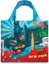 LOQI Urban New York Reusable Shopping Bag, Multicolored