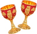 2pcs Retro Wine Goblet Decorative European Style Cups for Whisky Cocktails