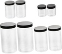 8pcs Food Storage Cans Plastic Storage Jars Lids for Kitchen Nut Cookie Jar Sealed Canister