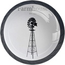 Vintage Windmill Farmhouse 4 Pcs Crystal Glass Cabinet Dresser Knobs Drawer Door Cabinet Knobs Pull Handles for Kitchen Bathroom Unique