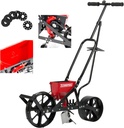 Chapin 8701B Garden Push Seeder Planter with 6 Seed Plates for up to 20 Varieties of Seeds, Zinc Plow Blade, Row Marker, Powder Coated Steel Frame, Red/Black
