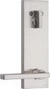 Kwikset 971HFLSQF-15 Single Cylinder Interior Halifax Lever Trim with Square Full Escutcheon Satin Nickel Finish