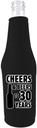 Cheers & Beers to 30 Years Beer Bottle Coolie (Black, 6)