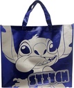 Disney's Stitch From Lilo and Stitch Movie Blue Metallic Looking Chrome Foil Giant Extra Large 26" inch Reusable Tote Bag