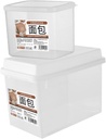 2pcs Bread Storage Container with Lids Transparent Fresh Keeping Box for Bread and Snacks for Kitchen and Bakery