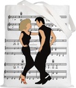 LEVLO Musical Tote Bag Danny & Sandy Fans Gift Danny Drama Shoulder Bag Sandy Theatre Merch