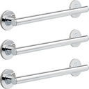 Delta Contemporary (3-Pack) 18" Shower Grab Bar ADA Compliant Polished Chrome 450 lb Capacity Bathroom Safety Handle for Shower, Bathtub | Wall Mounted Balance Assist, Handicap Grip Bar 41818-63-PC