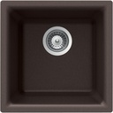 Houzer Quartztone Mocha Granite Composite Kitchen Bar Sink: 16 Inch Dual Mount Single Bowl Sink, Durable & Versatile, Essential for Home & Apartment: E-100 MOCHA