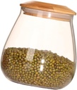 Mushroom-shaped Glass Storage Jar Airtight Lid for Loose Tea Coffee Beans and Dry Foods Elegant Design for Kitchen Organization