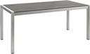 Modway Shore Aluminum Outdoor Patio 71" Rectangle Dining Table in Silver Gray
