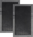 Air Filter Factory Replacement For JVM6175SK5SS, AP4501439 GE 4.8 x 7.64 x 0.37 Inches Microwave Oven Charcoal Carbon Vent Filter 2-Pack