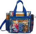 SP HOME GOODS Stadium Approved Clear lunch Bag (Large) with Adjustable Strap, Front Storage Compartment, and Mesh Pockets…