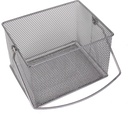 YBM Home Mesh Wire Food Storage Organizer Bin Basket with Handle for Kitchen Pantry, Cabinets, Bathroom, Laundry Room, Closets, Garage - Rectangle Metal Farmhouse Mesh Basket, 1 Unit (1)