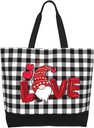 Valentine's Tote Bag Large with Interior Pocket Tote Bag Reusable by Shoulder Tote Bags Travel Bags Shopping Gift