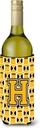 Caroline's Treasures CJ1080-HLITERK Letter H Football Black, Old Gold and White Wine Bottle Hugger Bottle Cooler Sleeve Hugger Machine Washable Collapsible Insulator Beverage Insulated Holder