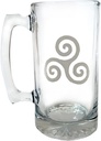 Lyoncraft LSTK01 26 oz Triskelion Engraved Stein Glass