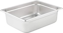 Winco Half Size 4" Deep Metal Food Pan/Steam Table Pan, Anti-Jam, 23 Gauge