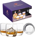 Crown Royal Whiskey Glass Set – Set of Four 10oz Rocks Glasses – Officially Licensed Barware for Bourbon, Scotch & Cocktails Compatible