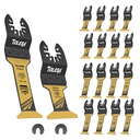 TOLESA 16pcs Extra-Long Titanium Oscillating Saw Blades for Metal, Wood, Plastic