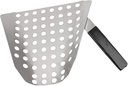 Metal Popcorn Scooper Popcorn Scoop Ergonomic Single Handle Stainless Steel Fries Scooper with Holes for Movie Theater Shop