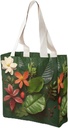 Canvas Tote Bag for Women Reusable Grocery Bag Leaves And Flowers Shopping Bags Casual Shoulder Bag Handbag
