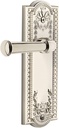 Grandeur PARGEO_PSG_238 Parthenon Solid Brass Rose Right Handed Passage Door Lever Set with Georgetown Lever and 2-3/8" Backset - Polished Nickel
