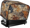 Abstract Granite Toaster Cover 2 Slice, Waterproof Bread Machine Covers with Pockets Universal Size Kitchen Small Appliance Cover with Handle, Dust and Fingerprint Protection