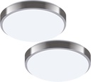 8-Inch LED Ceiling Lights, Round Ceiling Light Fixture,12W 880LM 80W Incandescent Equivalent(AC85V-265V),Natrual White Light for Kitchen Bathroom Dining Room Closet(2-Pack)