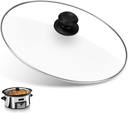 Oval 8 Quart Slow Cooker Glass Lid Fit for Crock Pot 8 Q Slow Cooker and Fit for Hamilton Beach 8q Glass Pot Lid, Slow Cooker Pot Lid Replacement Part, 1 Pack