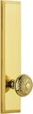 Grandeur 802992 Hardware Fifth Avenue Tall Plate Windsor Knob, Single Dummy, Lifetime Brass