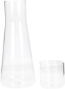 1set Multi-function Glass Water Carafe Bedside Jug for Iced Tea Fruit Juice Beverages for Home Use and Entertaining Guests