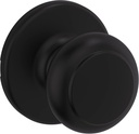 Kwikset Cove Interior Passage Door Knob, Handle For Closet and Hallway Doors, Non-Locking Doorknob, Matte Black