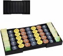 K Cup Holder Bamboo Coffee Pod Holder Drawer Organizer, Expandable K Cup Pod Storage Tea Bag Storage for Coffee Station Home Office and Kitchen （Black)