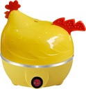2025 Electric Egg Steamer Cute Chicken Shape Egg Steamer Hard Boiled Eggs Steam Cooker 7 Eggs Capacity Egg Cooker Portable Egg Boiler Egg Steamer for Hard Medium Soft Boiled Eggs Kitchen Tool (A)