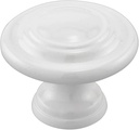 Prime-Line N 7439 Bi-Fold Door Knob – Wide Base, Large Diameter Door Knob For Easy Gripping, Replace Old or Unsightly Knobs, 1-11/16 in. Outside Diameter, Diecast, Classic White Finish (Single Pack)