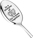 Wedding Engagement Gifts Long Handle Ice Cream Spoons Gift for Husband Wife Birthday Gift for Couples Anniversary Valentines Day Christmas Gifts for Ice Cream Lovers Gifts for Him Her