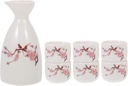 PRETYZOOM Japanese Sake Pot Set Cups Ceramic Sake Serving Pot Japanese Made Saki Set for Parties