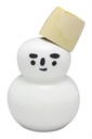 Kaju A Life Tokuri K12328 White and Brown Set, Mino Ware Snowman, Sake Cup, Tea Bucket Cup, 2 Pieces