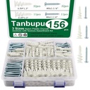 156PCS Self Drilling Drywall Anchors and Screws for Drywall,3 Sizes Nylon Plastic Wall Anchors,13x42mm,15x33mm, 10x33mm,No Pre Drill Hole Preparation Required