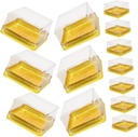 50pcs Food Grade Moon Cake Packaging Boxes Square Pastry Storage Containers Closure for Cookies Macaroons Egg Yolk Desserts