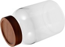 KICHOUSE Glass Cookie Jar Wooden Lid Wide Mouth Canister for Food Storage Airtight Seal for Pasta Candy Dog Treats and Snacks Versatile Kitchen Organizer