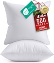 Utopia Bedding Throw Pillows Insert (Pack of 2, White) - 18 x 18 Inches Bed and Couch Pillows - Indoor Decorative Pillow