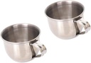 2pcs Small Stainless Steel Water Cups with Wide Mouth for Easy Cleaning Mini Tea Mugs and Sake Cups Lightweight Unbreakable Plum Wine Glasses for Home Use