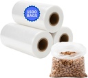 LDPE Poly Bag on Roll - 1500 Bags - 8"x15" – 1.0 mil Thickness – Ideal for Food, Produce, Grocery, Small Business, Packaging Use – Durable Roll Format – AssurePak