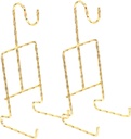 2pcs Metal Plate Holders Dish Display Stand Rustic Plate Show Stand for Home